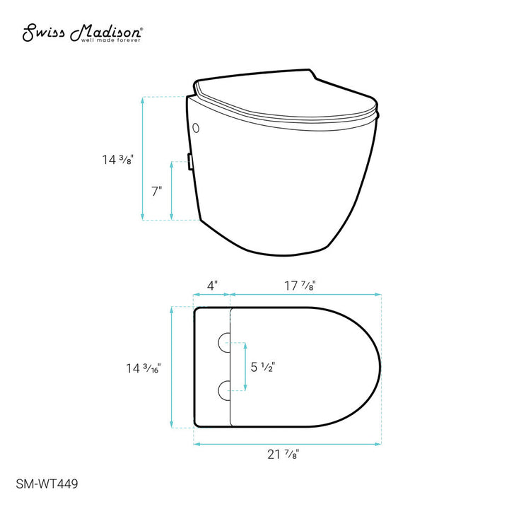 St. Tropez Wall-Hung Elongated Toilet Bowl