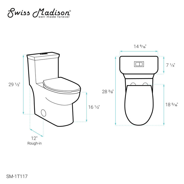 Classe One-Piece Toilet Dual-Flush 1.1/1.6 gpf