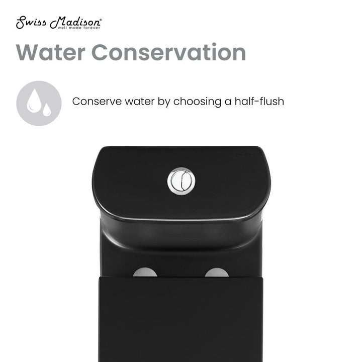Monaco One-Piece Elongated Toilet Dual-Flush, Matte Black 1.1/1.6 gpf