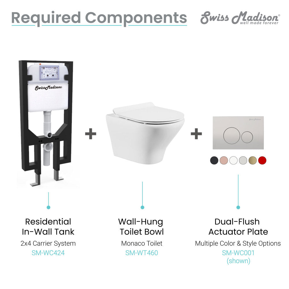 Monaco Wall-Hung Round Toilet Bowl