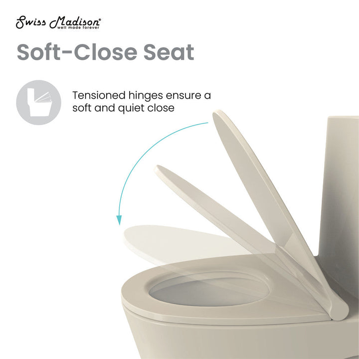 Chateau One-Piece Elongated Dual-Flush Toilet in Bisque 1.1/1.6 gpf