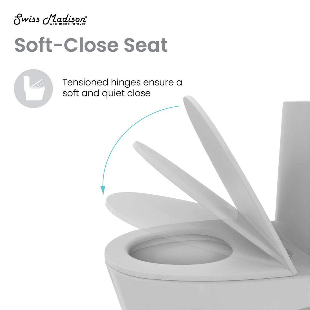 St. Tropez One-Piece Elongated Toilet Vortex™ Dual-Flush 1.1/1.6 gpf in Matte Grey