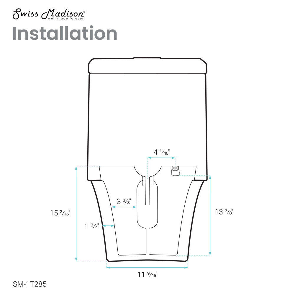 Hugo One Piece Elongated Dual Flush Toilet 1.1 / 1.6 gpf