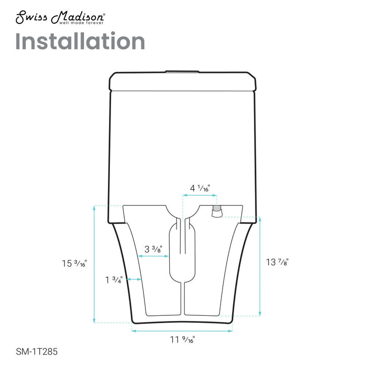 Hugo One Piece Elongated Dual Flush Toilet 1.1 / 1.6 gpf