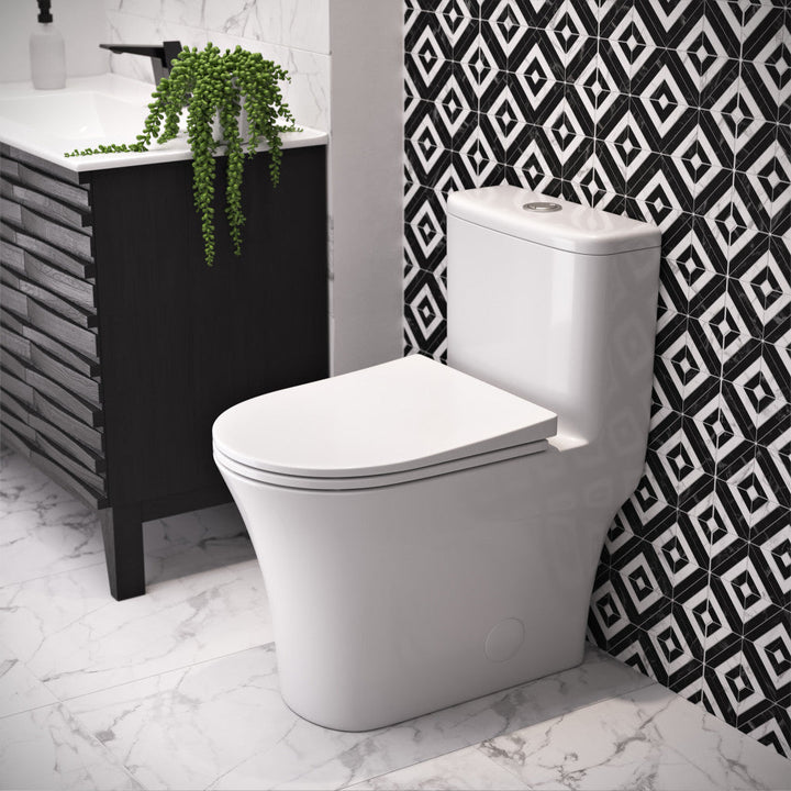 Cascade One-Piece Compact Toilet Dual-Flush 1.1/1.6 gpf