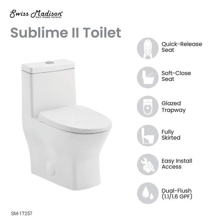 Sublime II One-Piece Round Toilet Dual-Flush 1.1/1.6 gpf