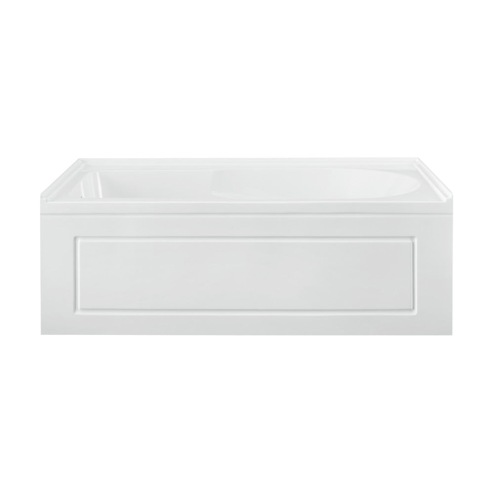 Concorde 60" x 32" Acrylic Glossy White, Alcove, Integral, Left-Hand Drain, Apron Bathtub
