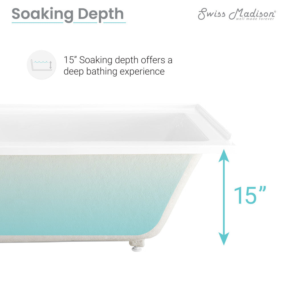 Voltaire 48" x 32" Left-Hand Drain Alcove Bathtub