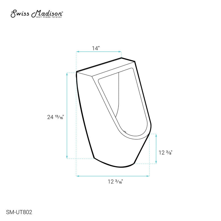 Voltaire Waterless Urinal in White