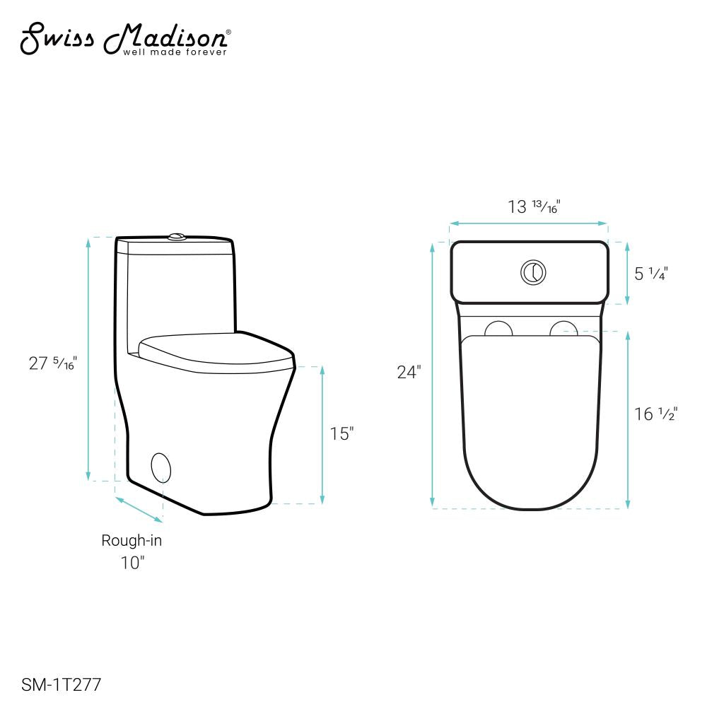 Sublime II One-Piece Round Toilet, 10" Rough-In 1.1/1.6 gpf