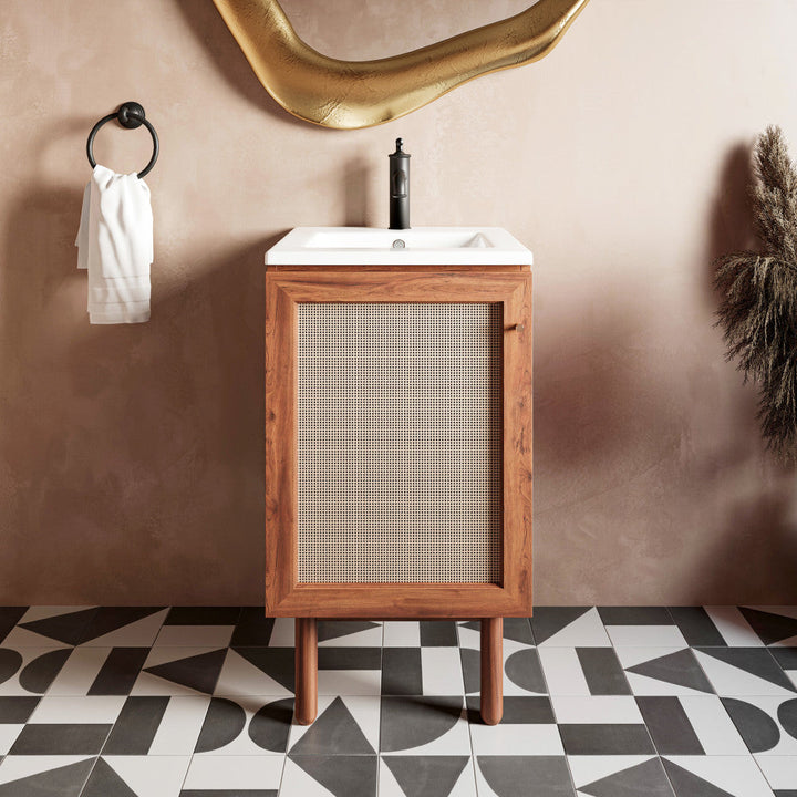 18" Ceramic Square Vanity Sink Top