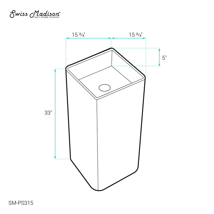 Claire One-Piece Pedestal Sink