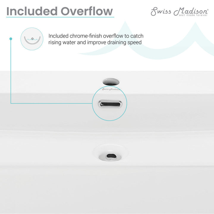 Claire 30" Rectangle Wall-Mount Bathroom Sink