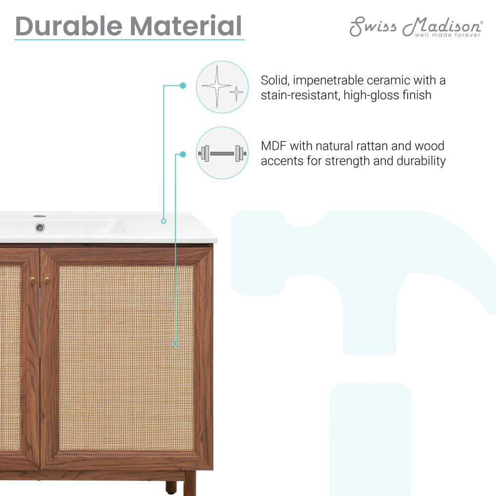 Classe 36" Bathroom Vanity in Dark Walnut
