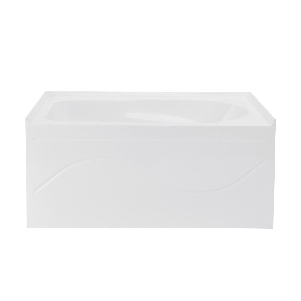 Ivy 54'' x 30" Bathtub with Apron Left Hand Drain in White