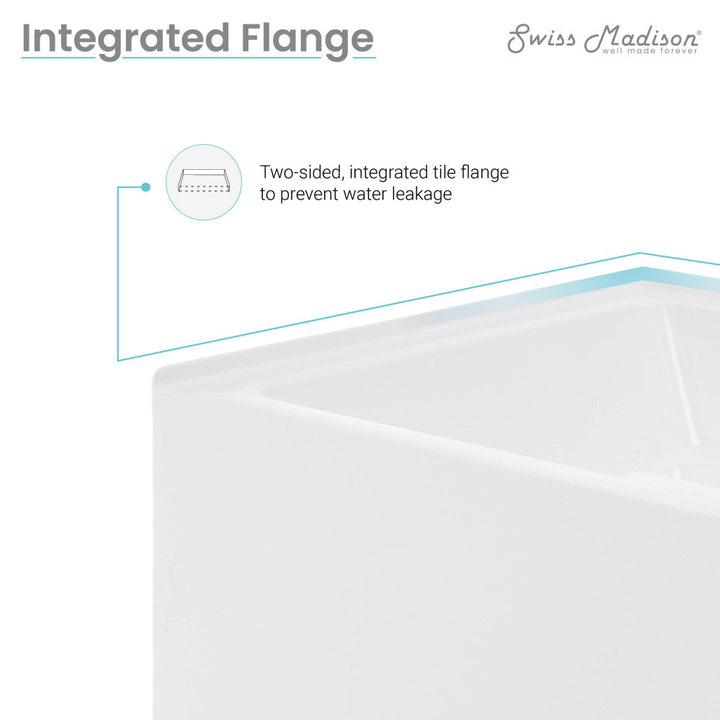 Voltaire 72" x 36" Right-Hand Drain Alcove Bathtub with Apron and Armrest