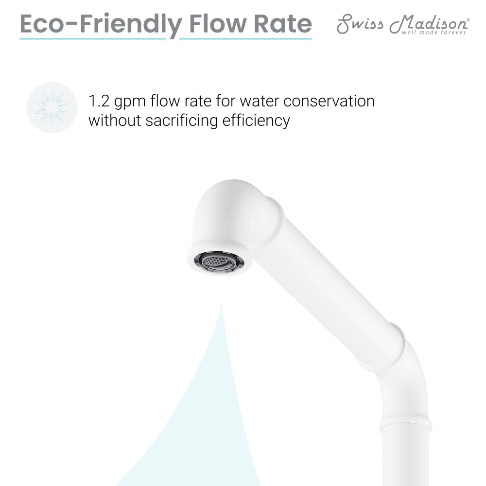 Avallon 8 in. Widespread, 2-Handle Wheel, Bathroom Faucet in Matte White