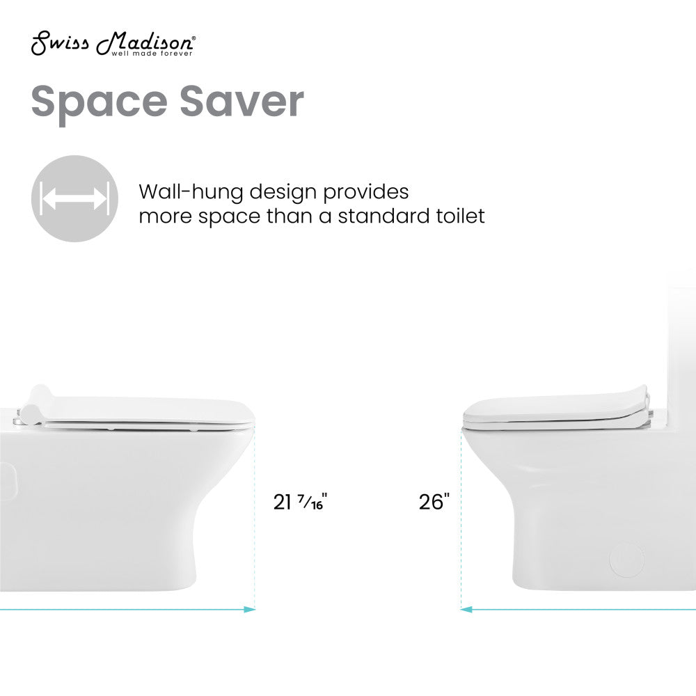 Carre Wall-Hung Elongated Toilet Bowl