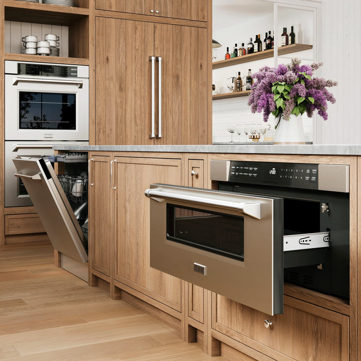 ZLINE 24 in. Top Control Tall Dishwasher in Stainless Steel with 3rd Rack, DWV-304-24