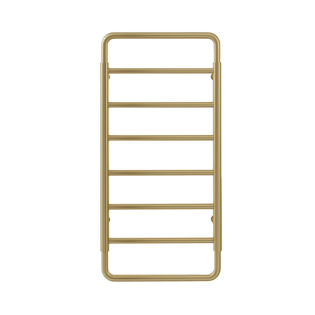 Ivy 8-Bar Electric Towel Warmer in Brushed Gold