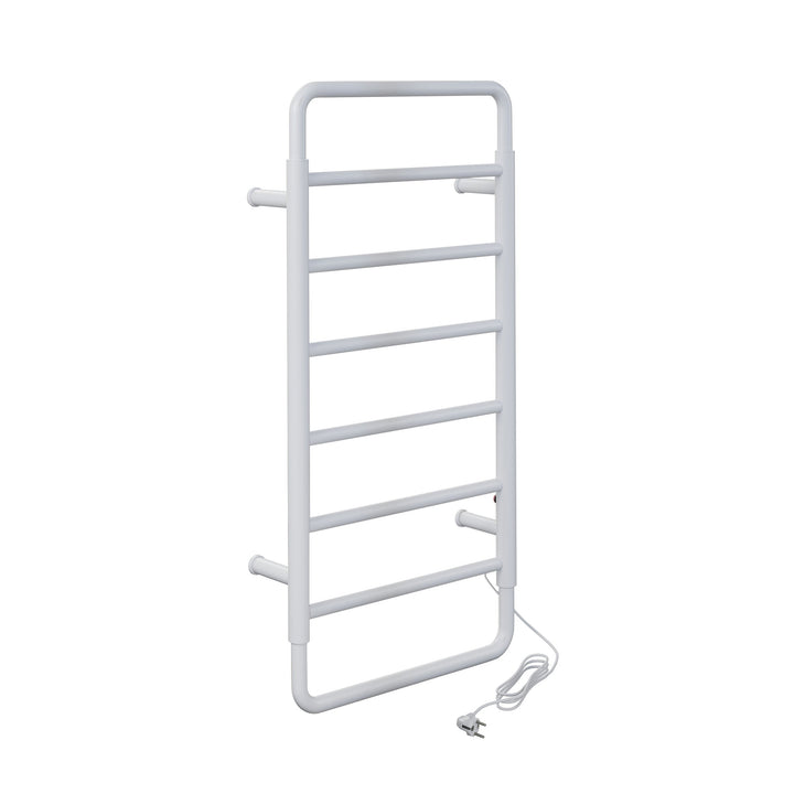 Ivy 8-Bar Electric Towel Warmer in Matte White