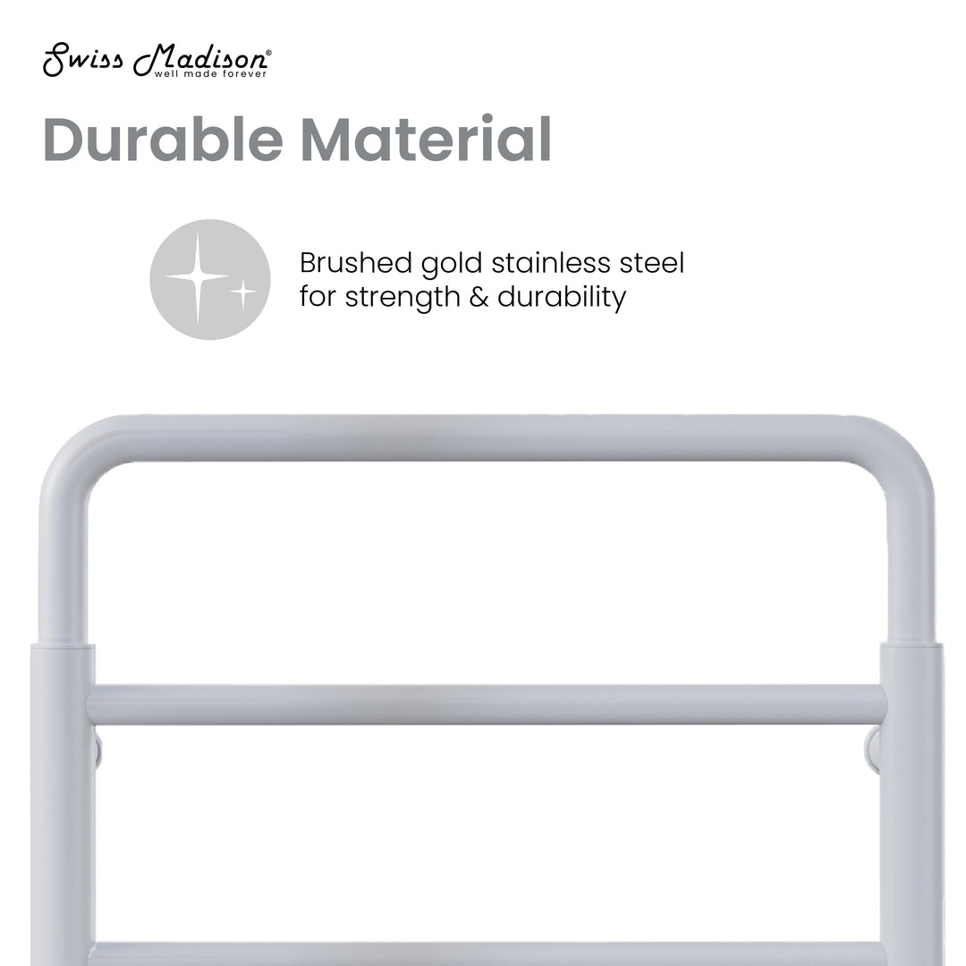 Ivy 8-Bar Electric Towel Warmer in Matte White
