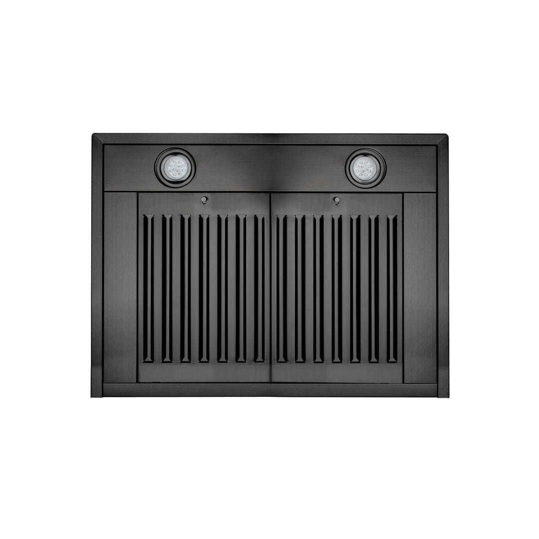 ZLINE 30 in. Dual Fuel Range in Black Stainless Steel & 30 in. Range Hood Appliance Package Appliance Package, 2KP-RABRH30
