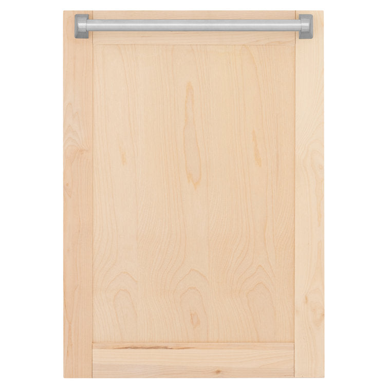 ZLINE 18" Tallac Series Built-In Dishwasher in Unfinished Wood with Stainless Steel Handles, DWV-UF-18