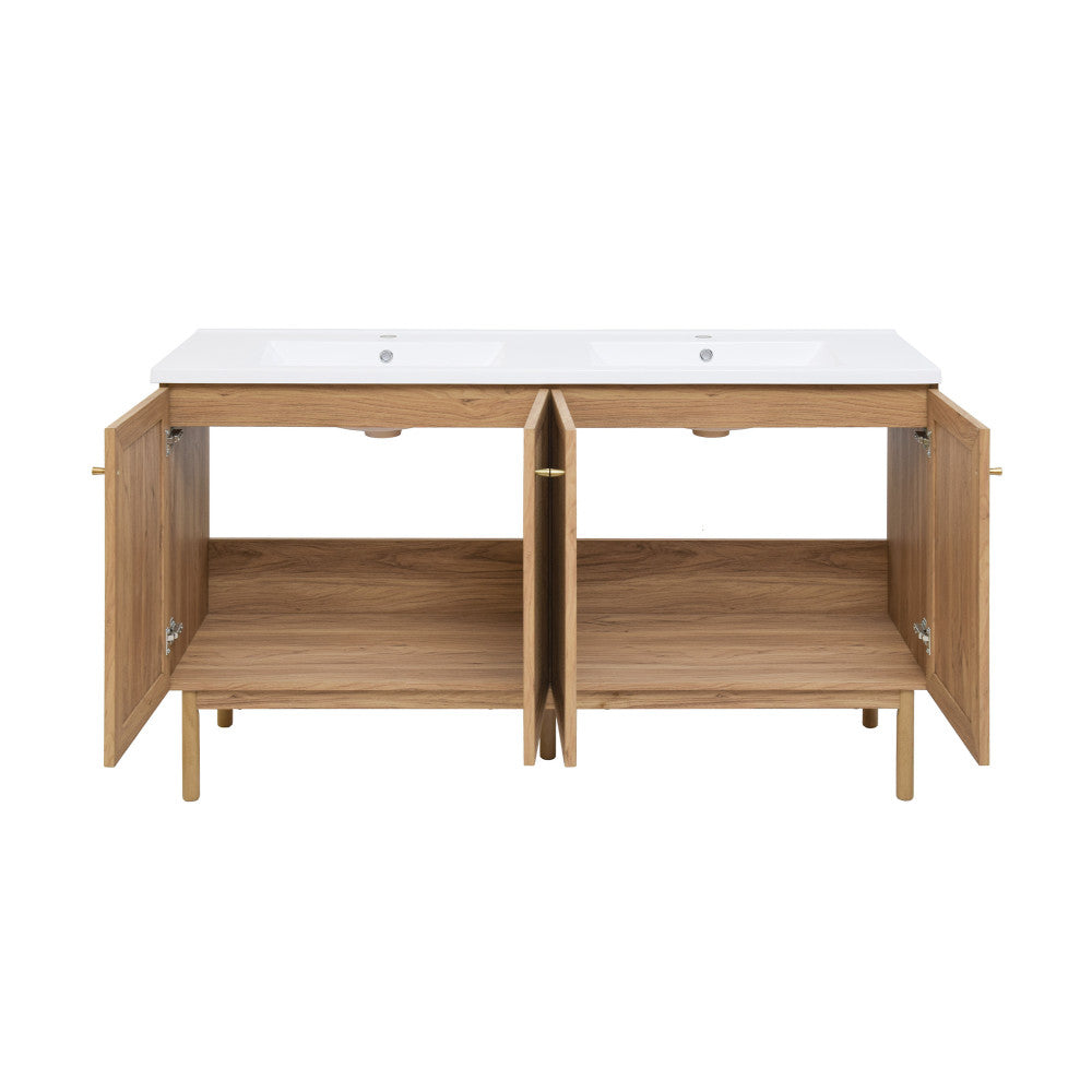 Classe 60" Bathroom Vanity in Oak