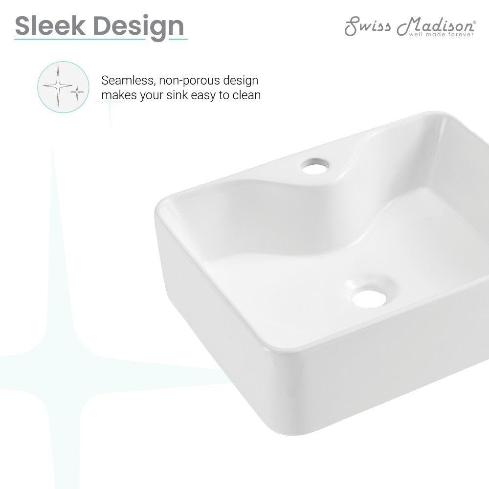 Rennes 19" Vessel Sink in Glossy White
