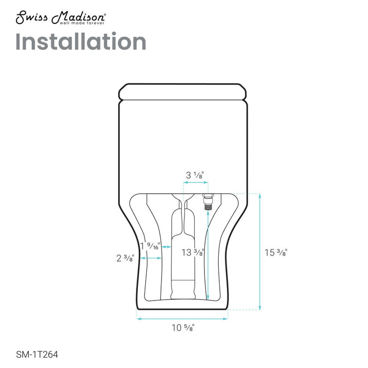 Carre One-Piece Square Toilet Dual-Flush 1.1/1.6 gpf, Touchless