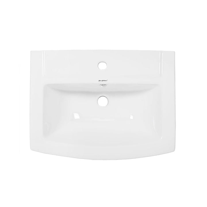 Sublime Pedestal Bathroom Sink Square Single Faucet Hole