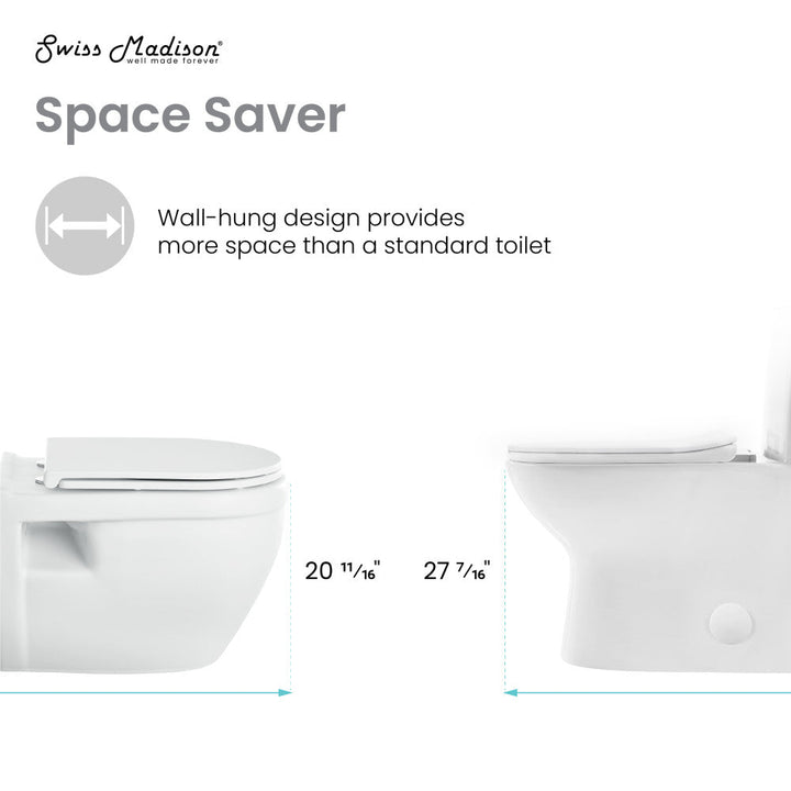 Ivy Wall-Hung Elongated Toilet Bowl in Matte White
