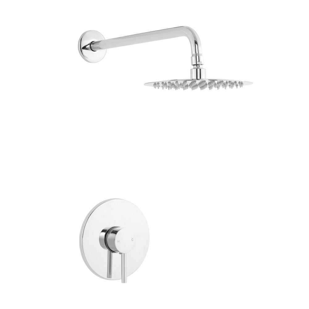 Ivy Single-Handle 1 Spray 8" Wall Mounted Fixed Shower Head in Chrome (Valve Included)