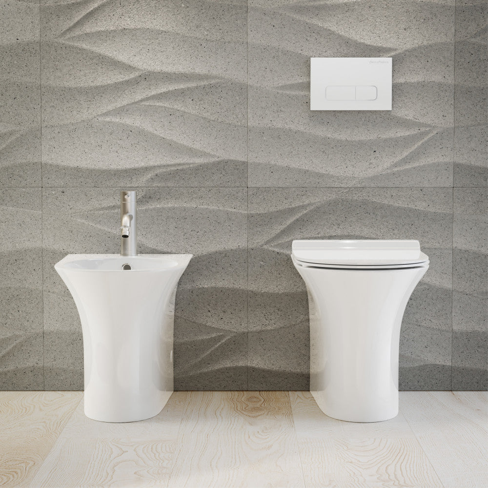 Cascade Back-to-Wall Elongated Toilet Bowl