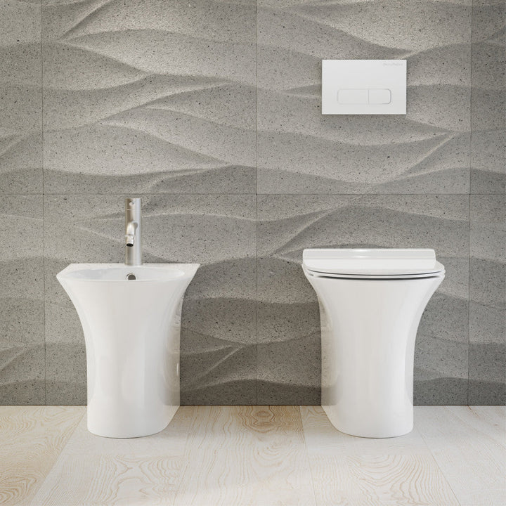 Cascade Back-to-Wall Elongated Toilet Bowl