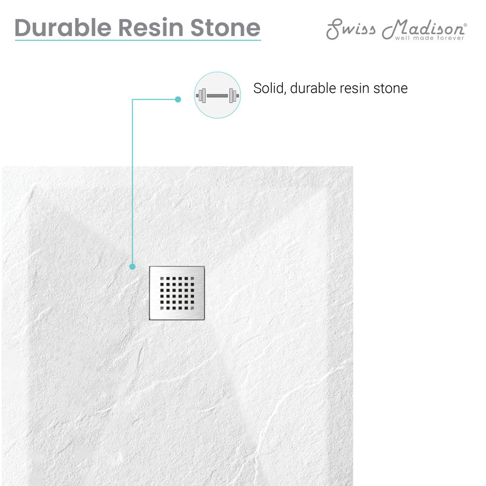 Terre P Series 48" x 36" Reversible Drain Shower Base