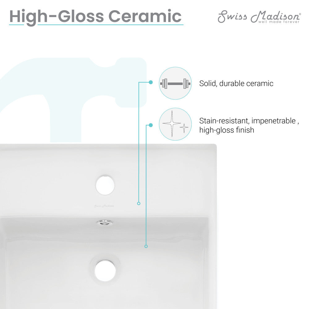 Claire Compact Ceramic Wall hung Sink