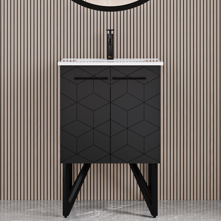 Annecy 24" Bathroom Vanity in Phantom Black