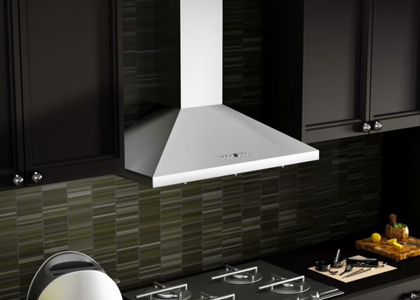 ZLINE 30 in. Convertible Vent Wall Mount Range Hood in Stainless Steel with Crown Molding, KL2CRN-30