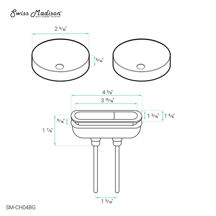 Toilet Hardware Rose Gold (SM-1T254HBG)