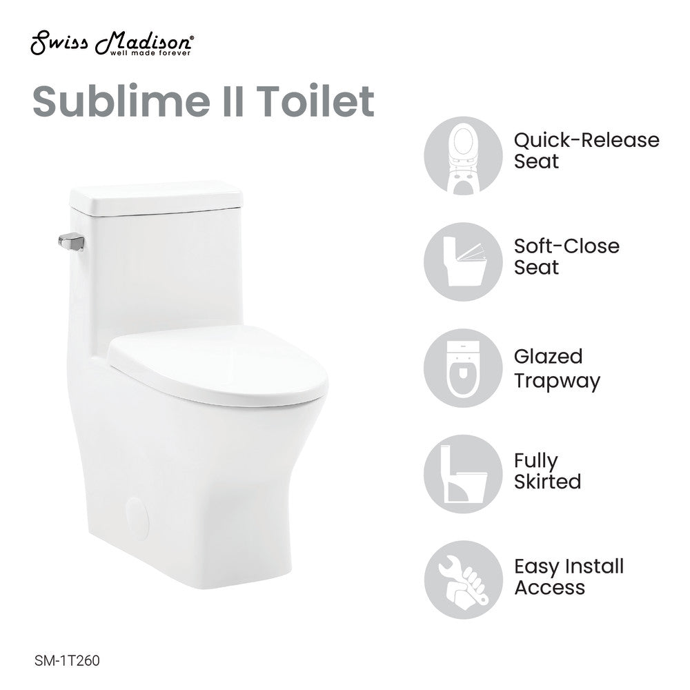 Sublime II One-Piece Round Toilet Side Flush 1.28 GPF