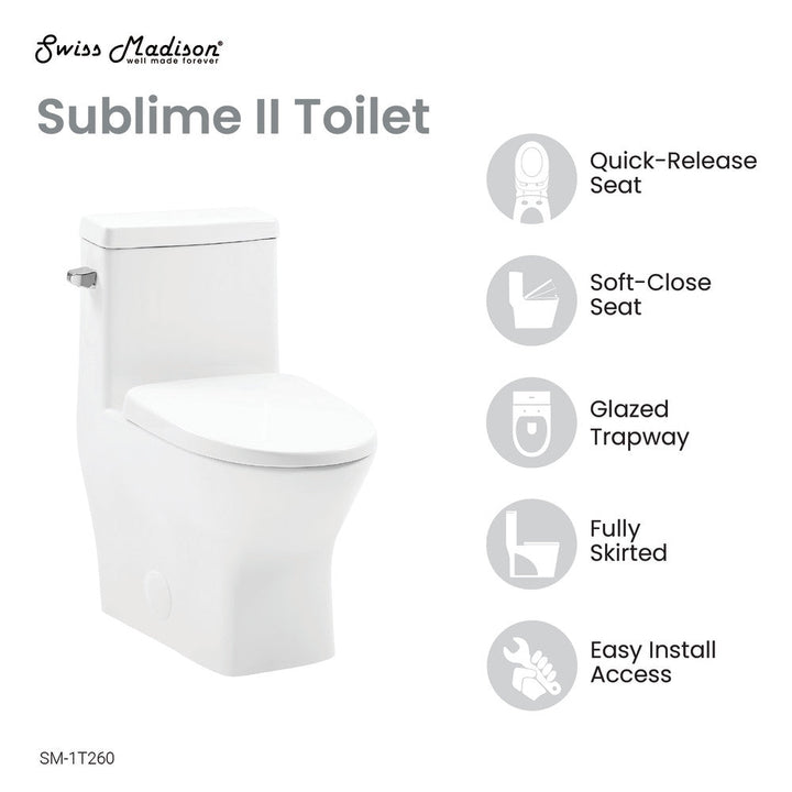 Sublime II One-Piece Round Toilet Side Flush 1.28 GPF