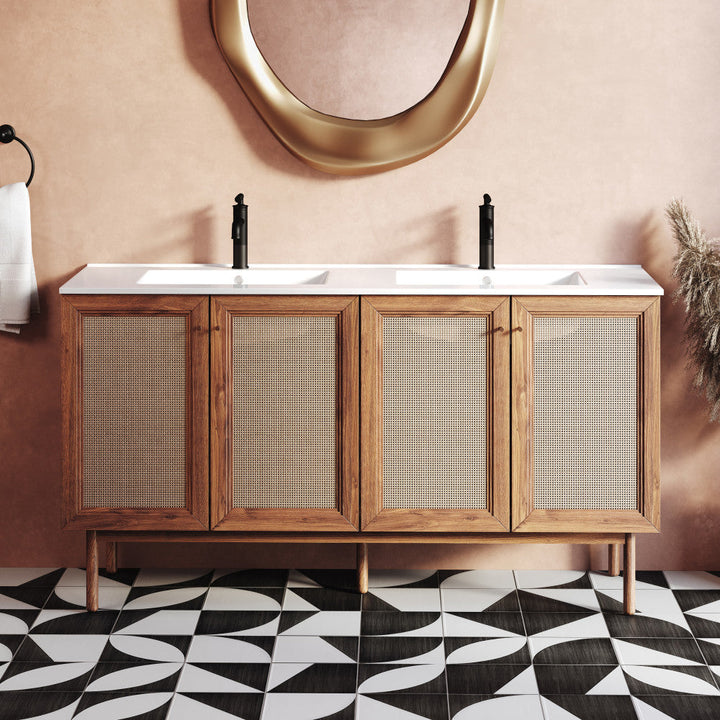 Classe 60" Bathroom Vanity in Oak