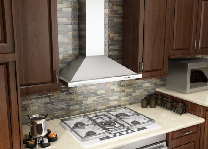 ZLINE 30 in. Convertible Vent Wall Mount Range Hood in Stainless Steel with Crown Molding, KBCRN-30