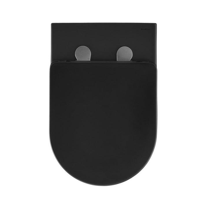 St.Tropez Wall-Hung Elongated Toilet Bowl in Matte Black