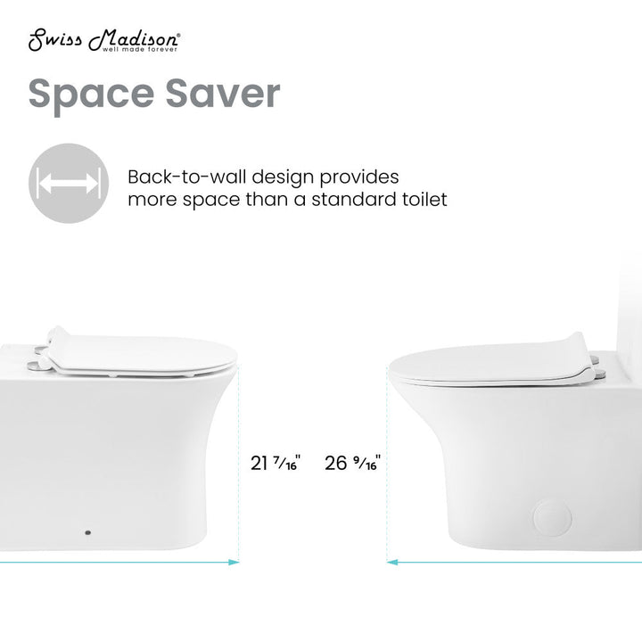 Cascade Back-to-Wall Elongated Toilet Bowl