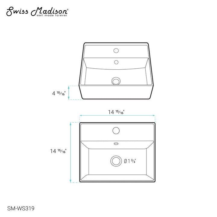 Claire Compact Ceramic Wall hung Sink