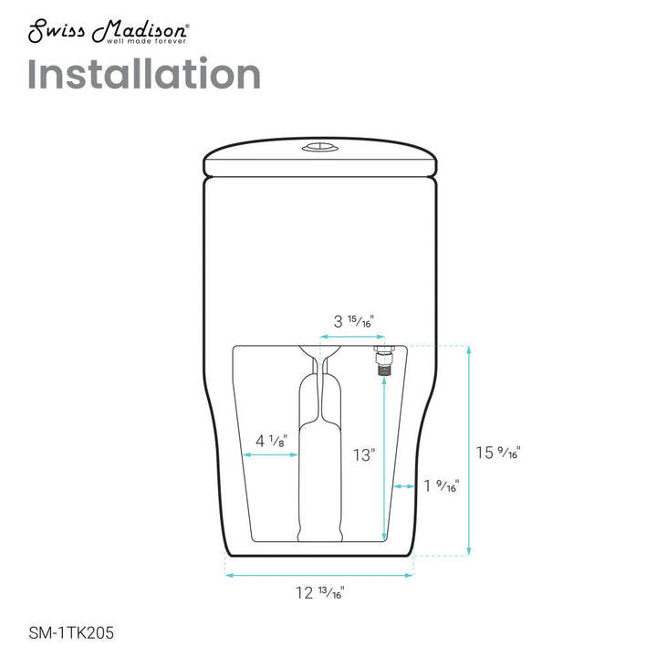 Sublime One Piece Elongated Toilet with Touchless Retrofit Dual Flush 1.1/1.6 gpf