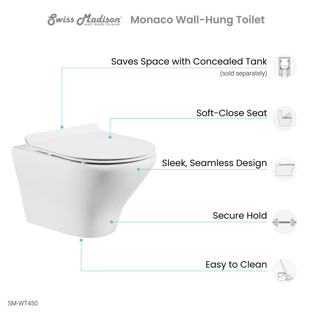 Monaco Wall-Hung Round Toilet Bowl